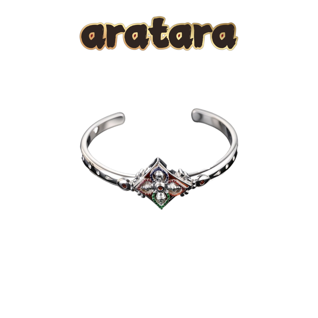 BE 2565 Luang Phor Pee Wat Huay Duan Rhombus Phra Phrom Solid Silver Bangle