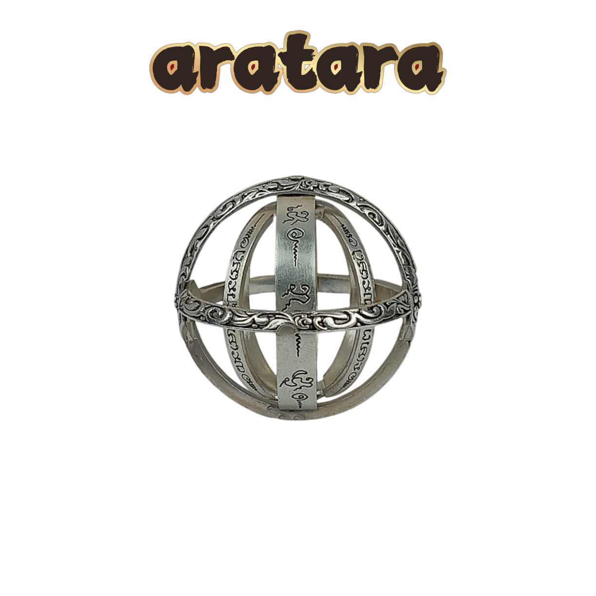 BE 2546 Ajarn Jao Ajarn Jao Temple Five Line Scriptures Ring