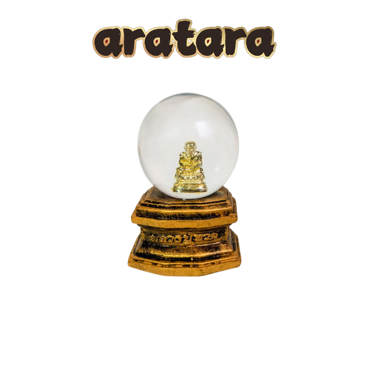 BE 2560 Luang Pu Tho Temple Crystal Ball Car Ornament