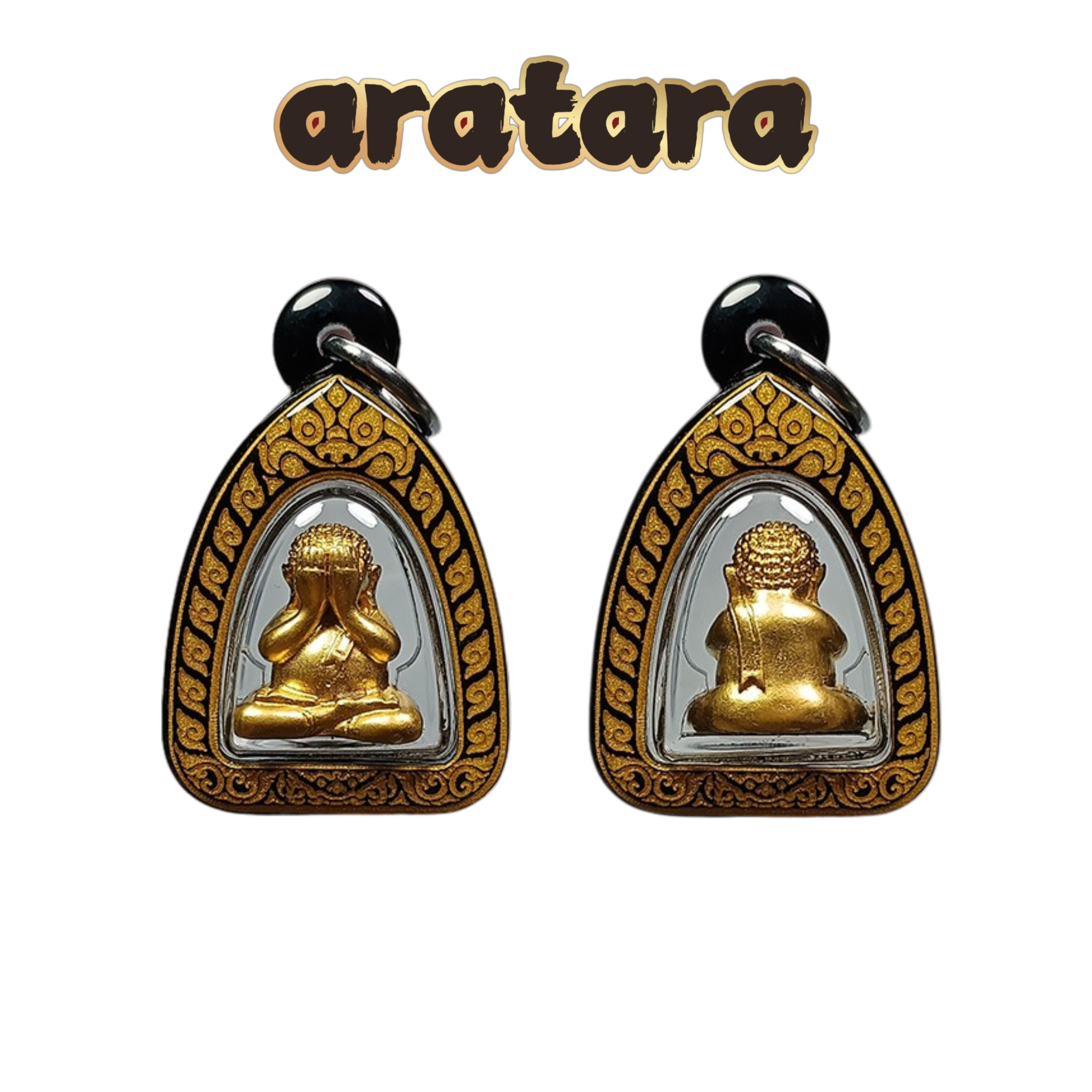 BE 2556 Luang Pu Khambo Wat Kut Chom Ph Metal Edition Mini Standing Phra Pidta Amulet