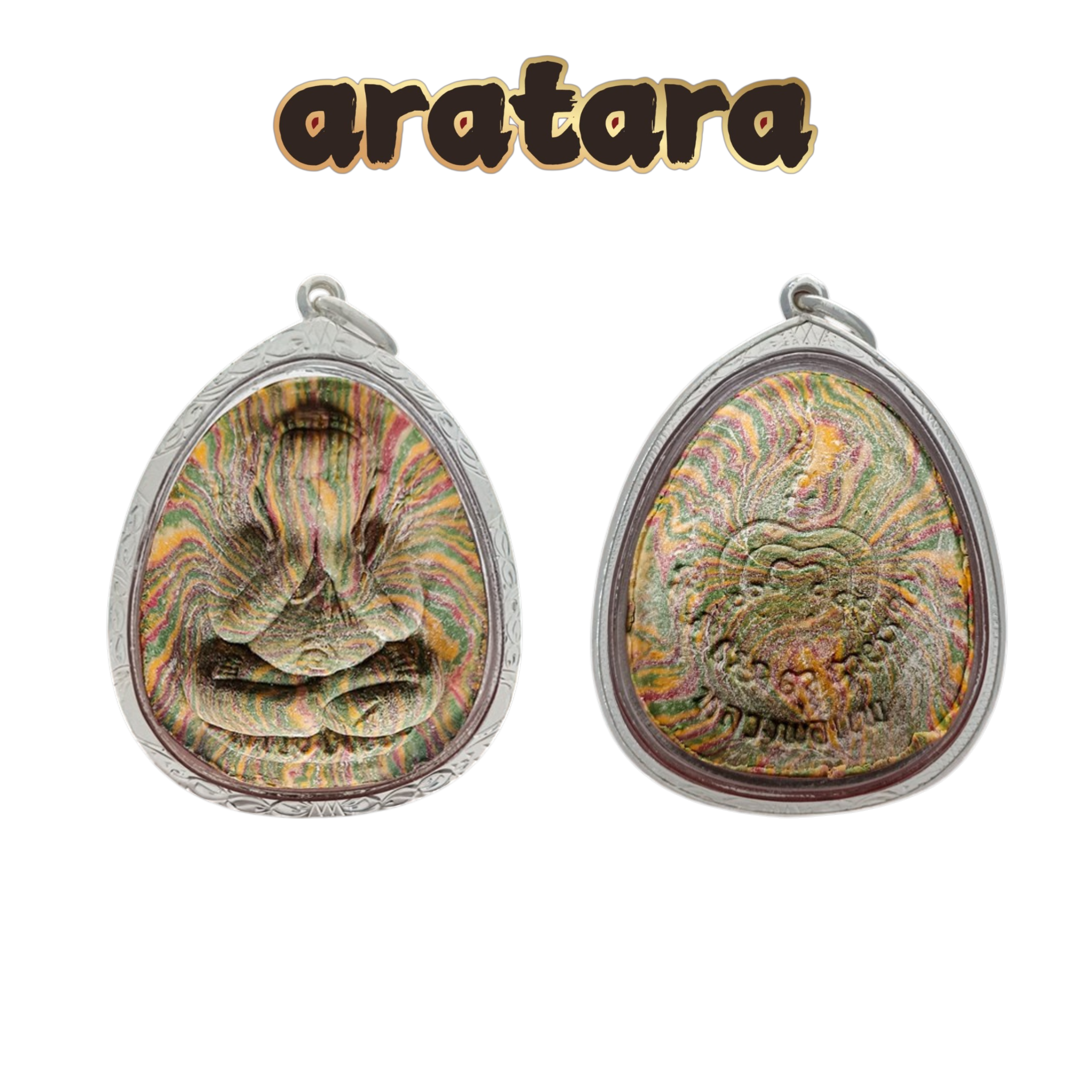 BE 2537 Luang Phor Pae Wat Pikulthong Full-Color Clay Phra Pidta Amulet
