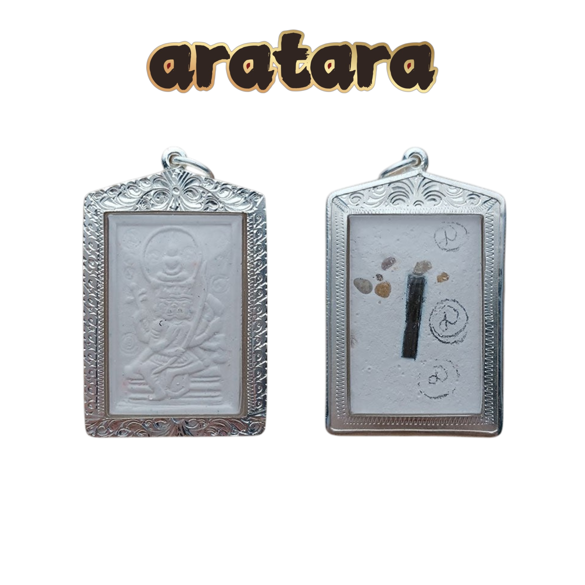 BE 2550 Luang Ta Ma Wat Luang Ta Ma Large Phra Phrom Amulet with Takrut