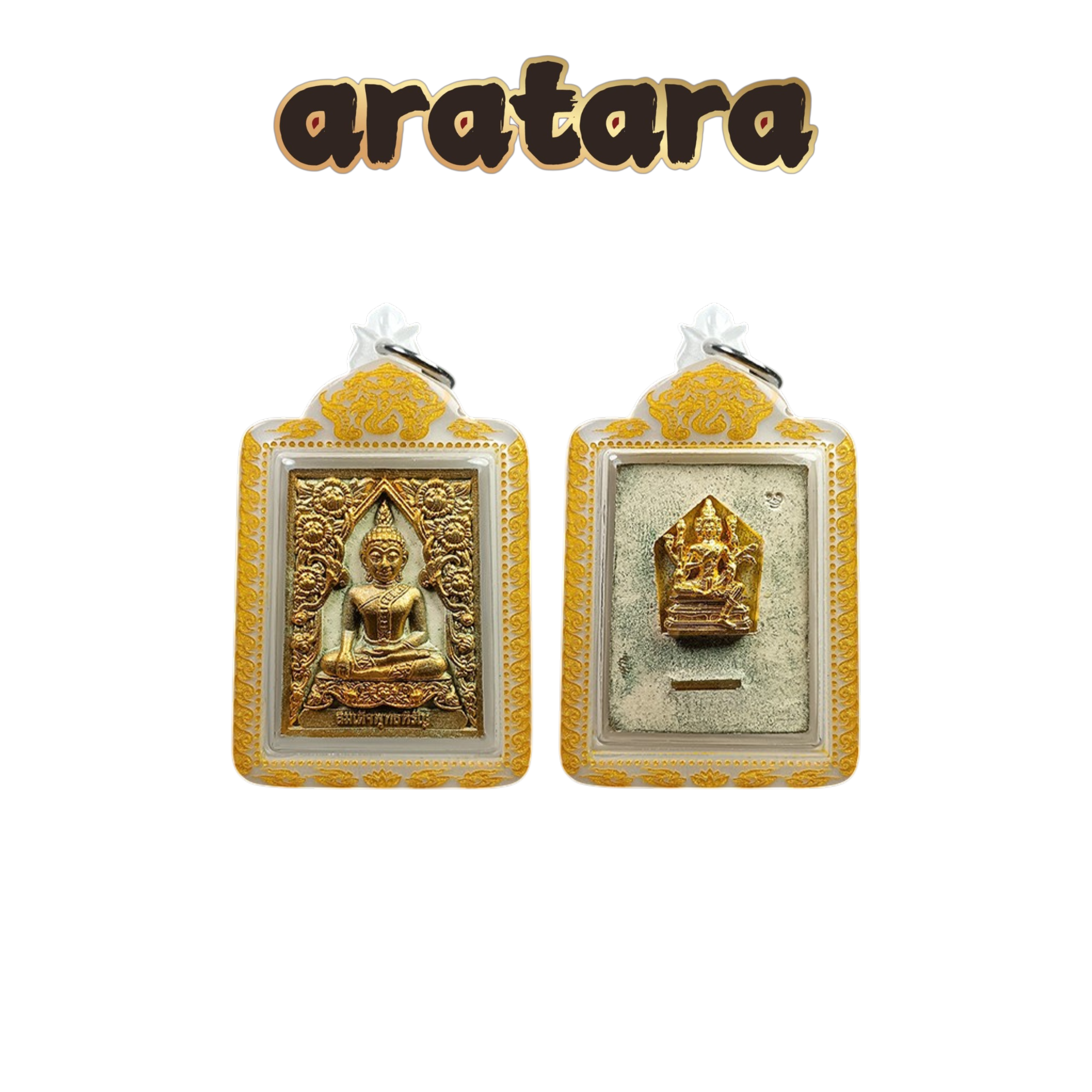 BE 2555 Kruba Subin Sumetso Garden Gold-Leaf Edition Phra Phrom Setthi Choti Naga Somdet Amulet