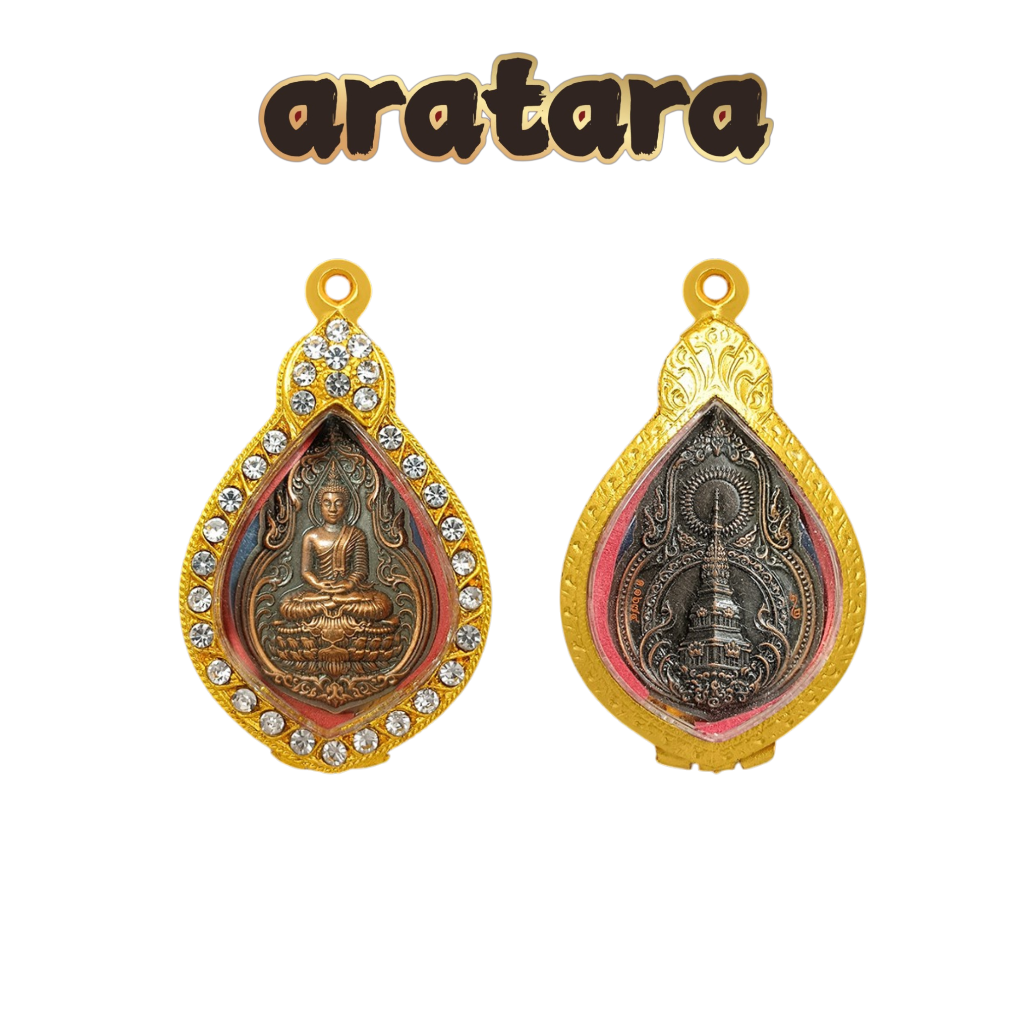 BE 2561 Grand Ceremony Wat Nong Waeng Harmony & Great Wealth Buddha Amulet (Blackened Red Copper)