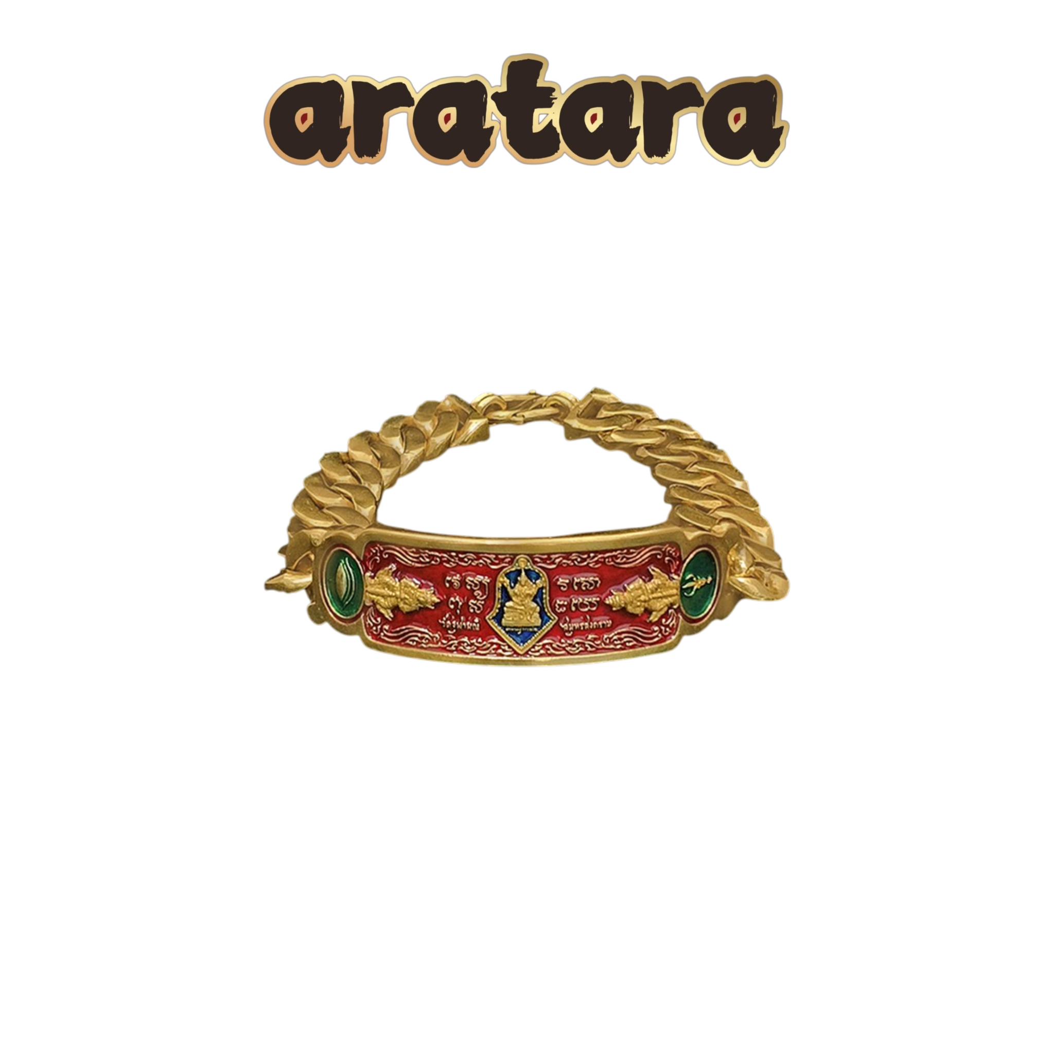 BE 2566 Luang Phor Yi Wat Chulamanee Millionaire Vissuwan Bracelet, Brass Red Dragon Version (Men's)