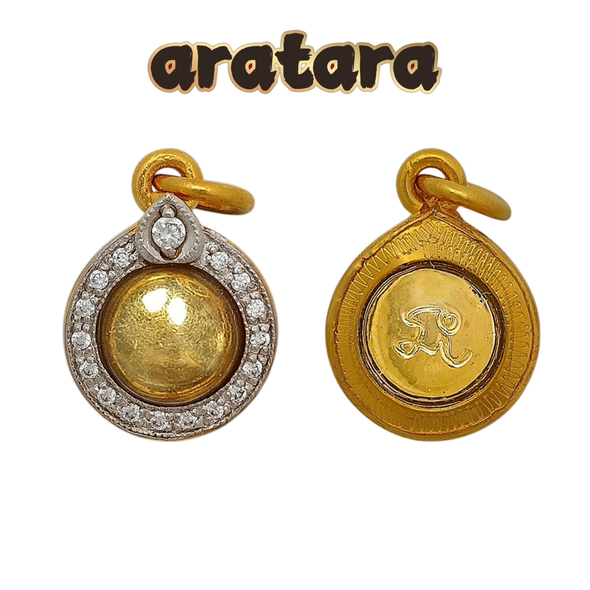 BE 2521-2531 Kruba Srivichai Wat Banphot Sathit Mercury Gold-Eating Ball Amulet (Diamond-Set Gold-Plated Casing)
