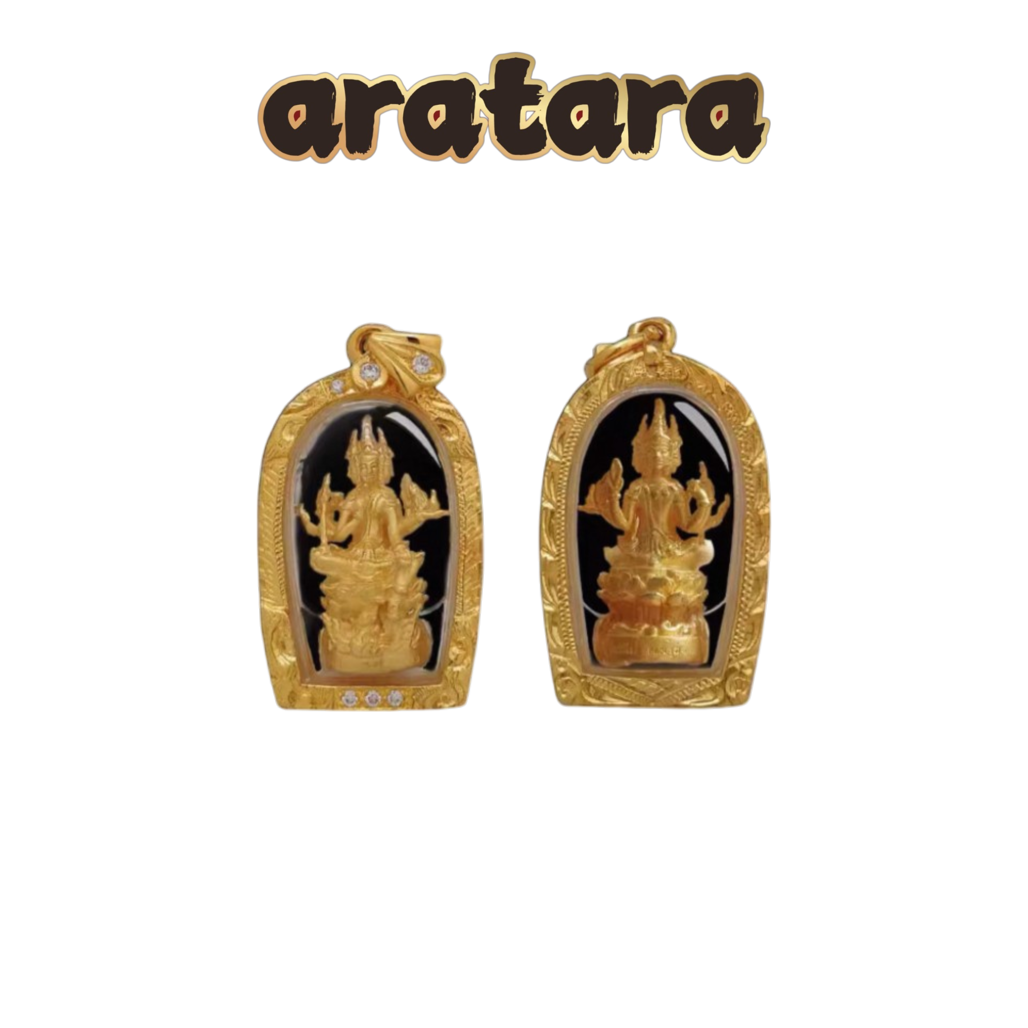 BE 2556 Luang Phor Pan Temple Phra Phrom Amulet (Gold-Plated/Silver-Plated Versions)